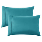 Bedsure King Size Pillow Cases Set Of 2 - Teal Polyester Microfiber Pillowcases 2 Pack, Super Soft Pillow Case Cover With Envelop Closure, 20X36 Inches