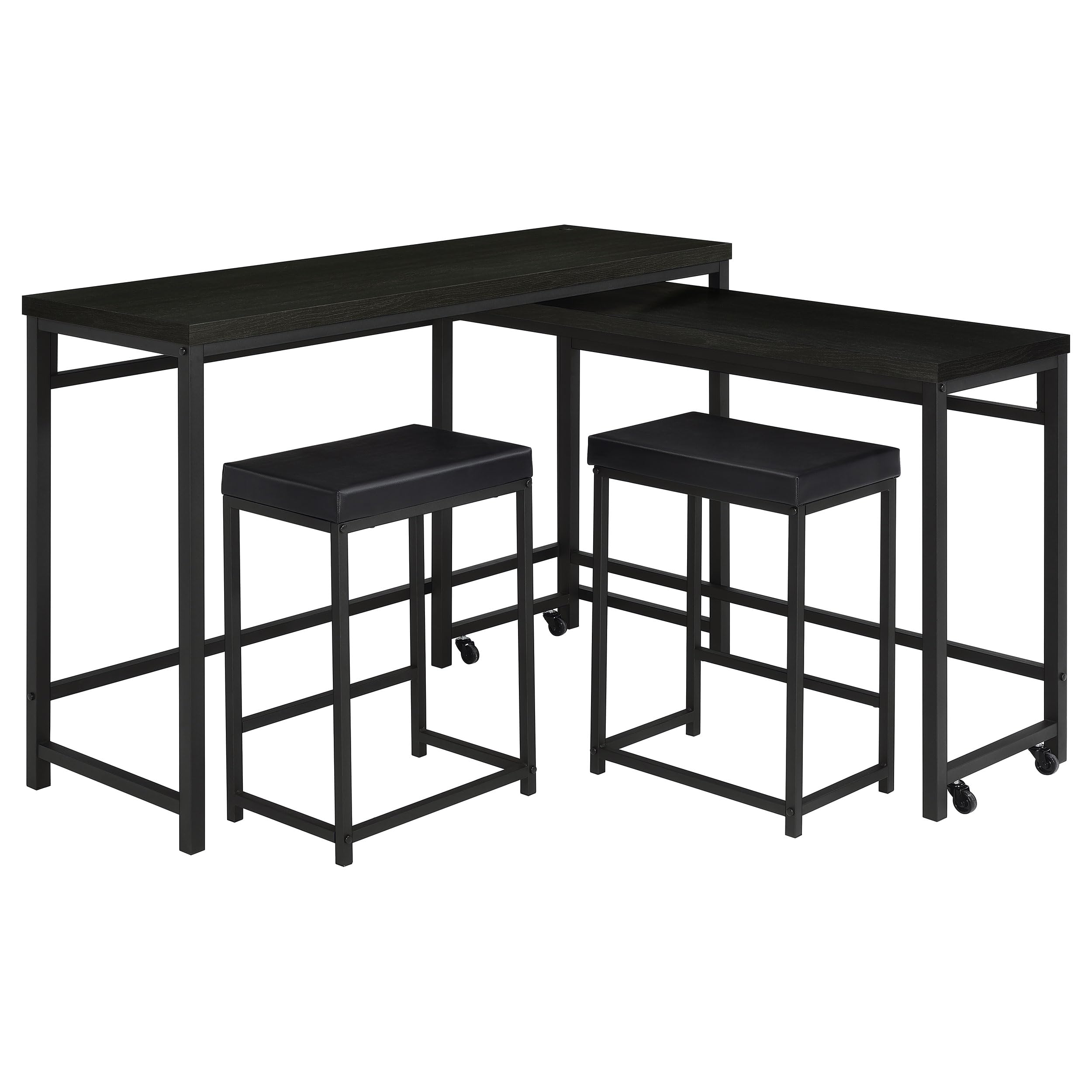 Coaster Home Furnishings Hawes 4-Piece Multipurpose Counter Height Table Set Black