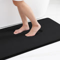 Smiry Memory Foam Bath Mat 36 x 24, Extra Soft Absorbent Bathroom Rugs Non Slip Bath Rug Runner for Shower Bathroom Floors, Blac