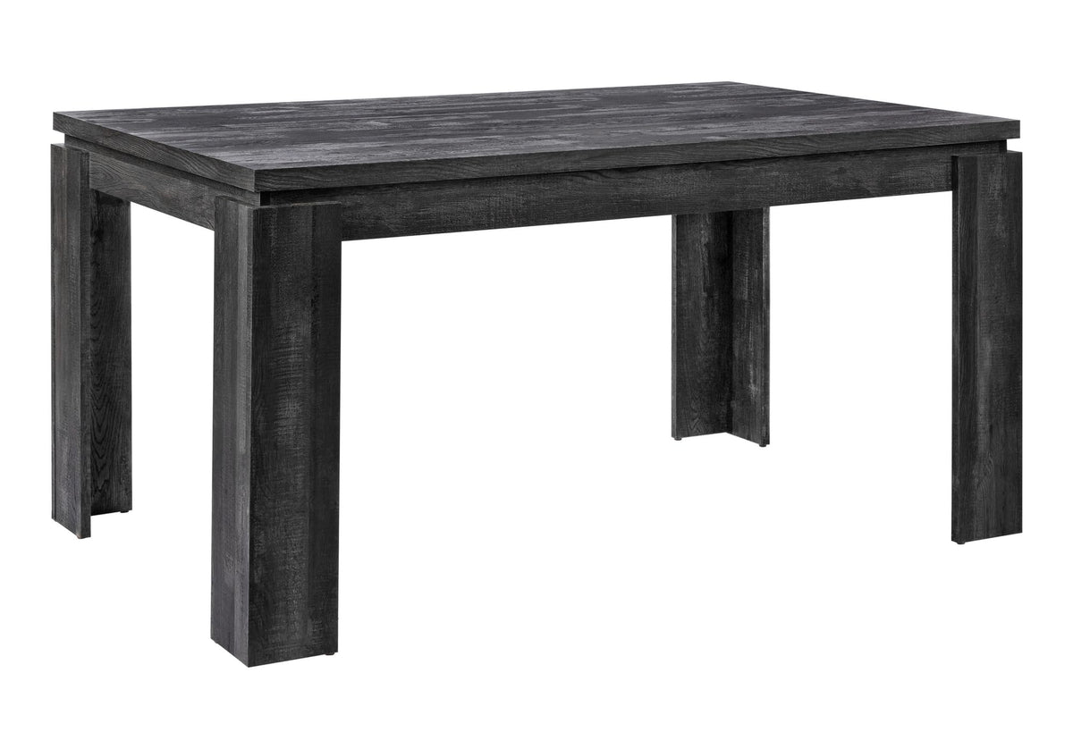 Monarch Specialties 36'X 60' / BLACK RECLAIMED WOOD-LOOK Dining Table