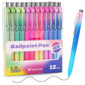 Wy Wenyuan Cute Pens, Pastel Ballpoint Pens Bulk, Fine Point Smooth Writing , Colorful Best Gift Pens, Black Ink 1.0 Mm Journali