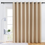 Nicetown Thick Blackout Curtain And Drape - (120 X 84, Biscotti Beige, 1 Panel) Thermal Insulated Grommet Top Window Drapery For Bedroom, Block Out Light Curtain Panel