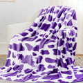 Lightweight Purple Blanket Girls Gifts Decor Stuff Toys Dark Purple Lavender Fleece Blankets Plush Cozy Soft Throw Blanket For B