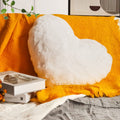 Yrxrus Heart Pillow, White Heart Shaped Pillows Decorative Pillow, Love Coquette Room Decor, Spring Throw Pillows, Faux Rabbit F