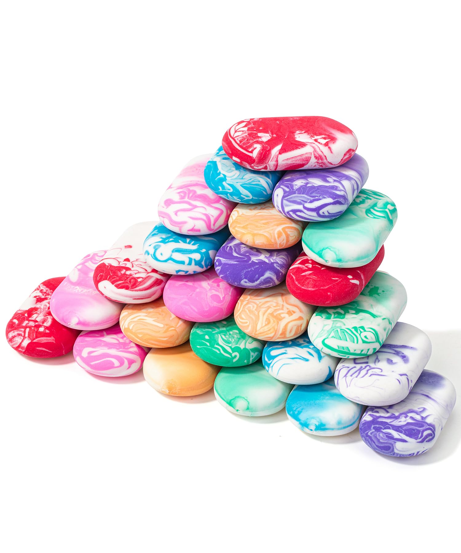 Mr. Pen- Erasers, 24 Pack, Vibrant Colors, Marble Pencil Eraser, Cute Eraser For Kids, Big Erasers For Pencils, Easter Egg Fille