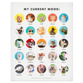 Funny Cat Moods 11x14 Gift Poster Print for Cat Lovers and Kitten Fans, Birthdays, Family, Kids, Teens, Bedroom, Dorm Room, Wall