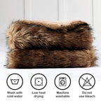 HORIMOTE HOME Faux Fur Blanket HBK-FFCM-BR-K King Size Brown 104"x90"