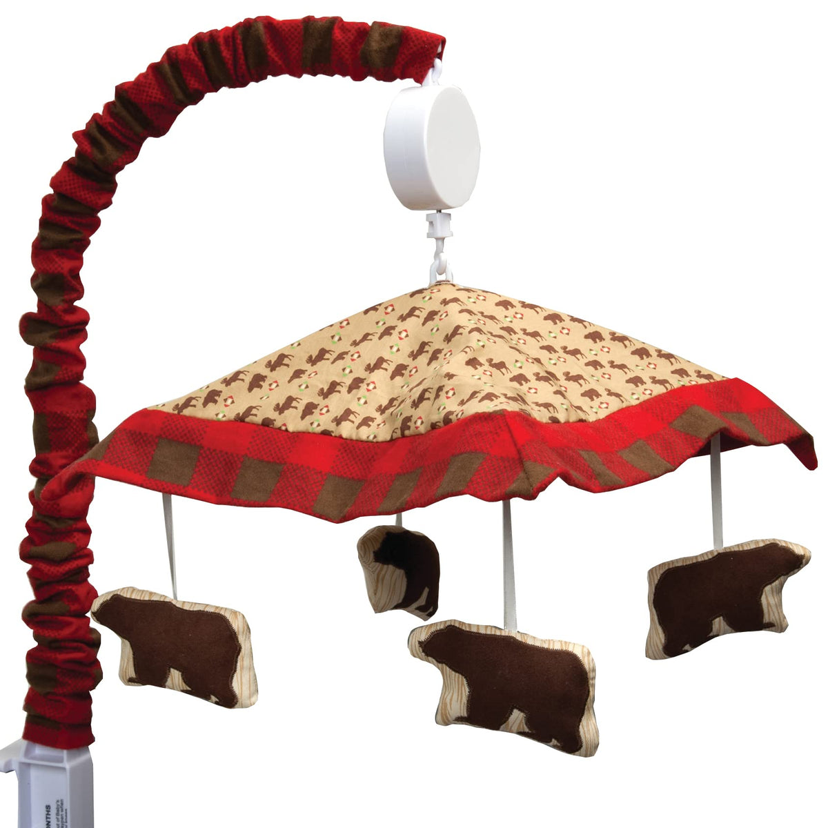 Trend Lab Northwoods Baby Crib Mobile with Music, Crib Mobile Arm Fits Standard Crib Rails