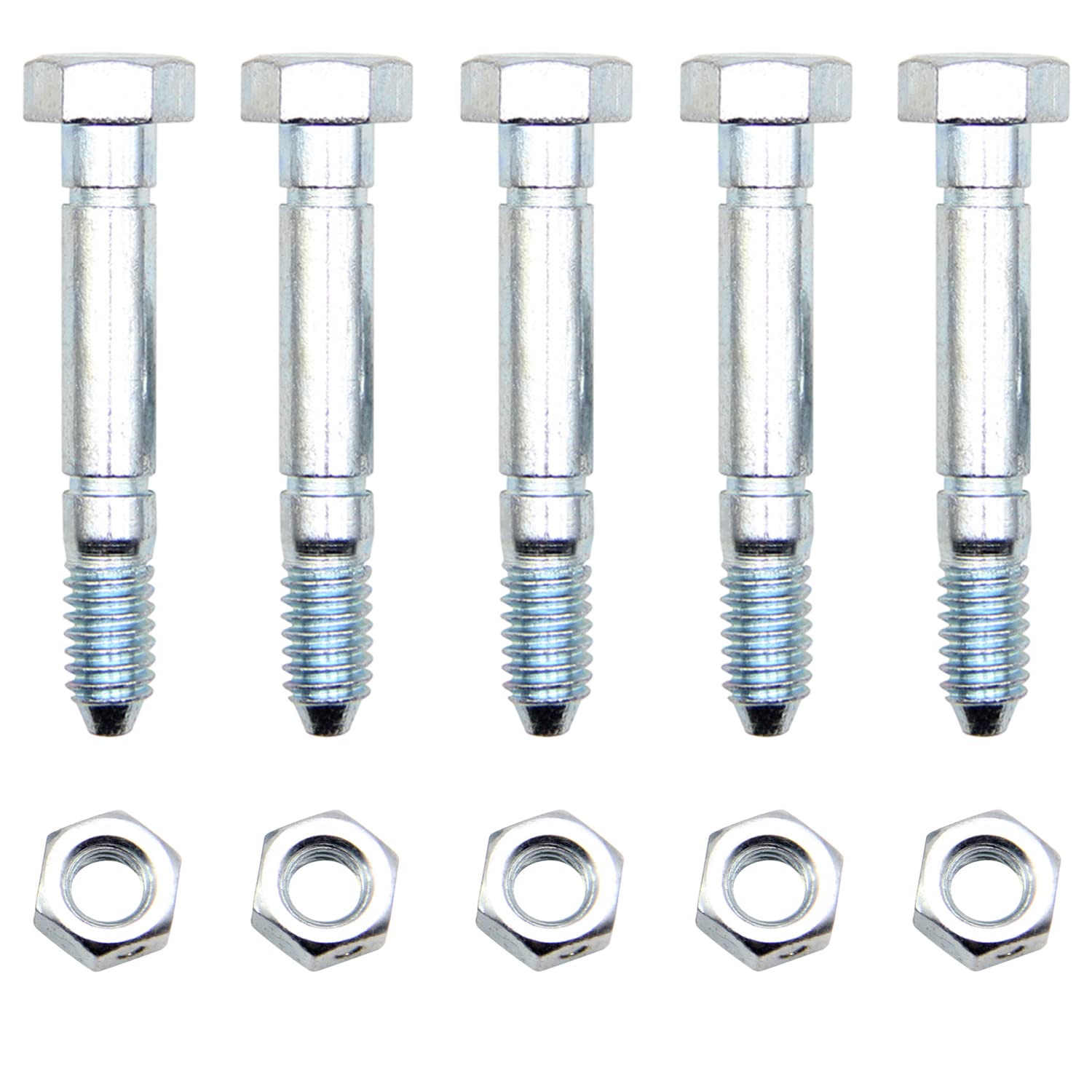 Hakatop 5 Pk 51001500 5/16' Shear Bolts & Nuts Replacement For Ariens 51001500 510015 Shear Bolts John Deere Am136890 Snowlower