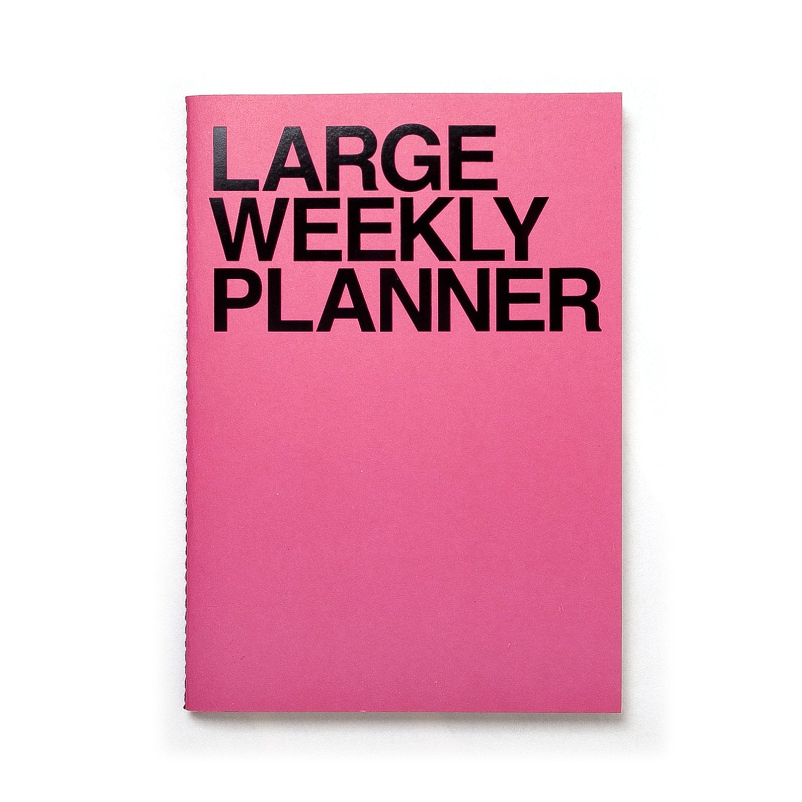 Jstory Large Weekly Planner Stitch Bound Lays Flat Undated Year Round Flexible Cover Goal/Time Organizer Thick Paper Eco Friendl