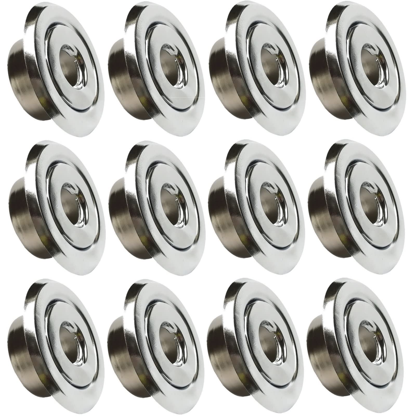 Happy Tree (12 Pack) 1/2' Ips Fire Sprinkler Head Escutcheon Plate 3/4' Adjustment Range Recessed Two Piece Rosette Cover Trim