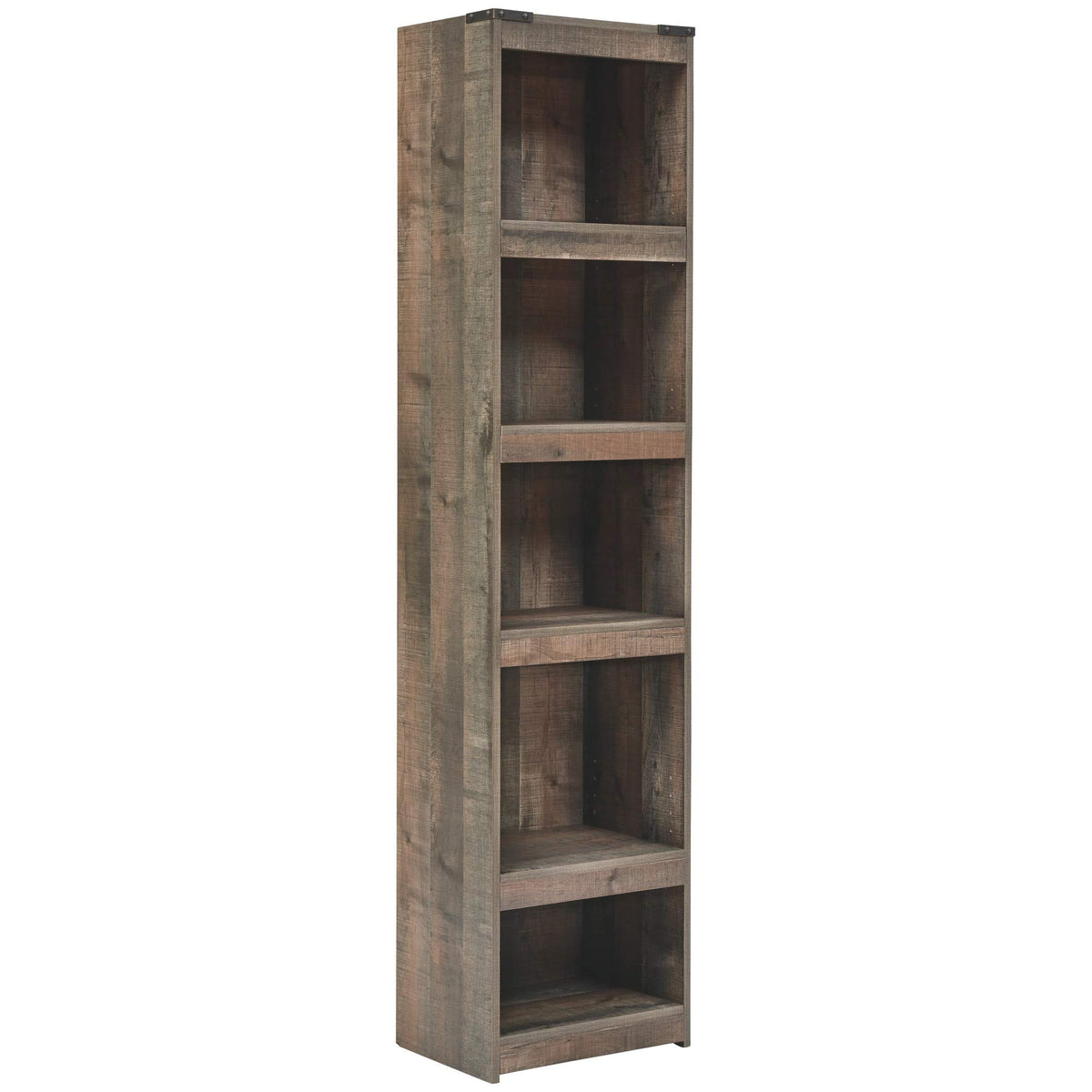 Benjara Bm231940 72 In. 5 Compartment Wooden Pier With Metal Brackets, Brown
