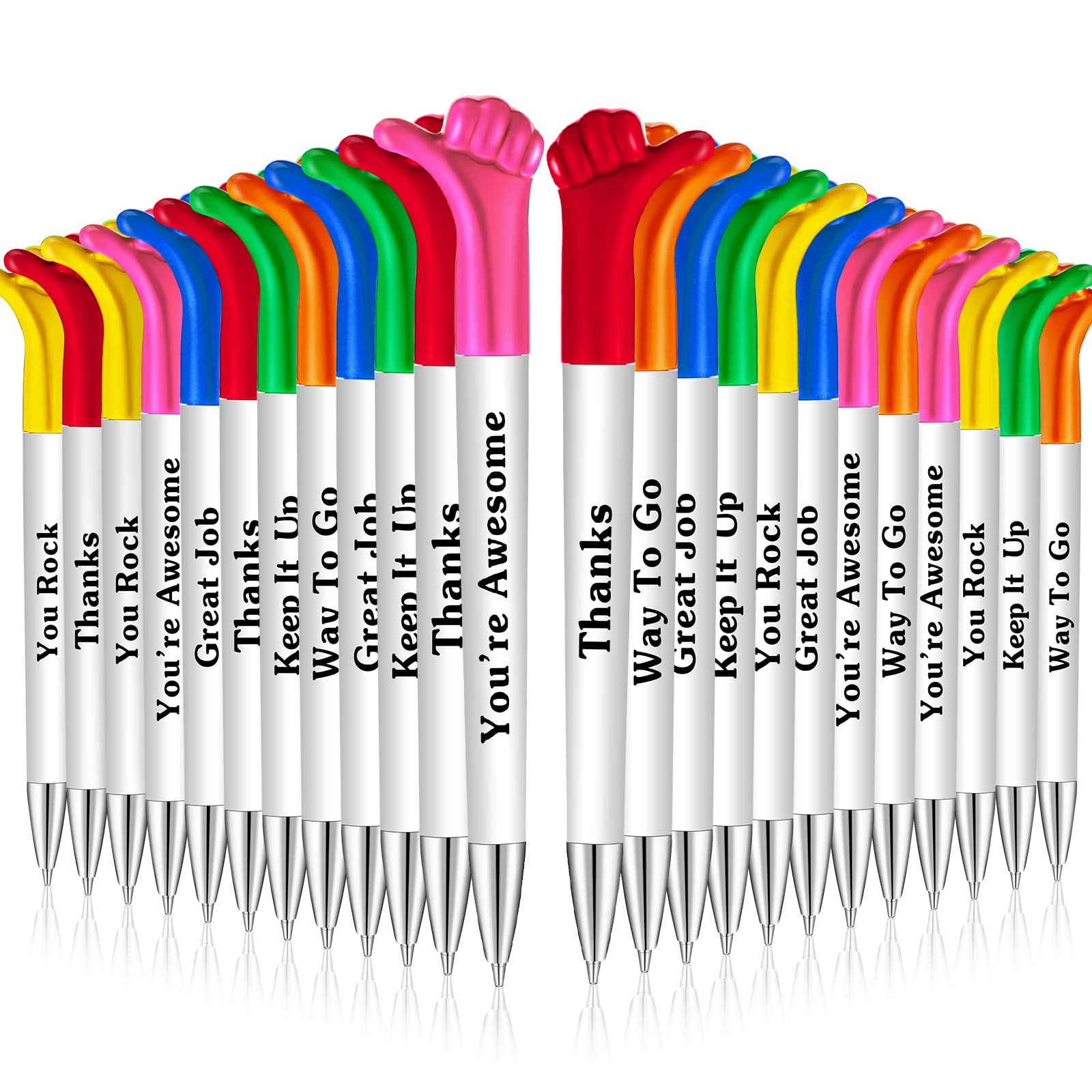 Woanger Inspirational Quotes Thumbs Up Pens Thank You Gifts Bulk Employee Appreciation Ballpoint Pens Motivational Pens For Back