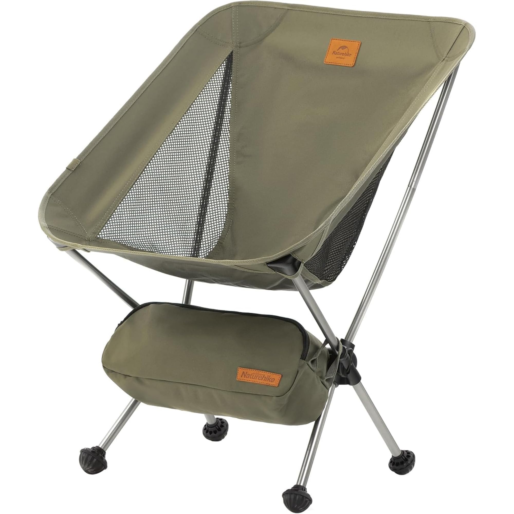 Naturehike YL08 Ultralight Camping Chair, 2.12 LBS Portable Backpacking Chair with Storage Bag & Anti-Sinking Feet, Lightweight 