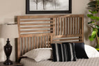 Baxton Studio Adler Modern and Contemporary Transitional Ash Walnut Finished Wood Queen Size Headboard