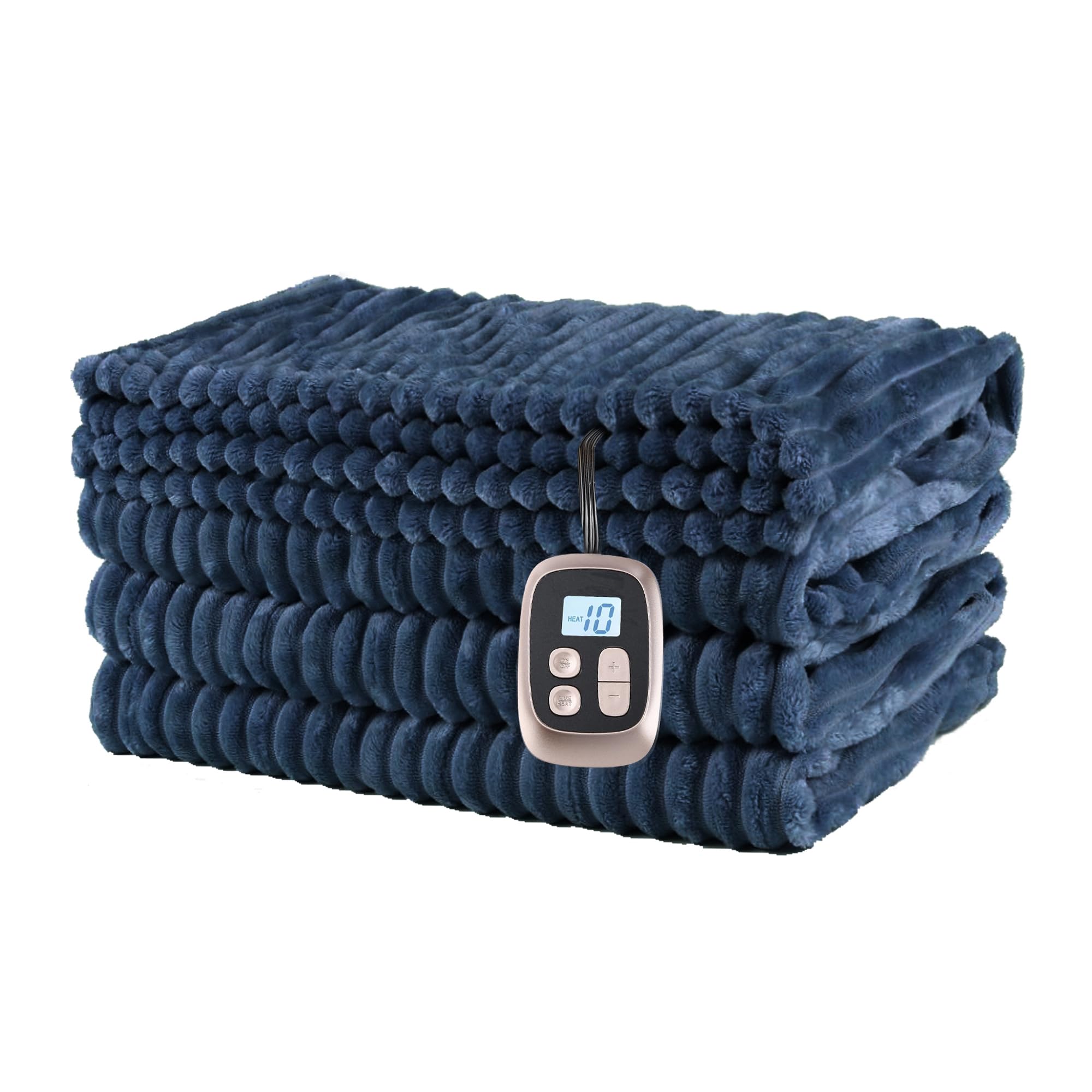 Heated Blanket Electric Blanket Twin Size 62x84 with 10 Heating Levels, 12 Hour Auto Shut Off, Machine Washable, Soft Flanne