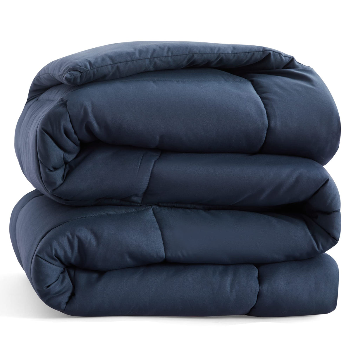 Bedsure Duvet Insert Full Comforter Navy - All Season Quilted Down Alternative Comforter For Full Bed, 300Gsm Mashine Washable M