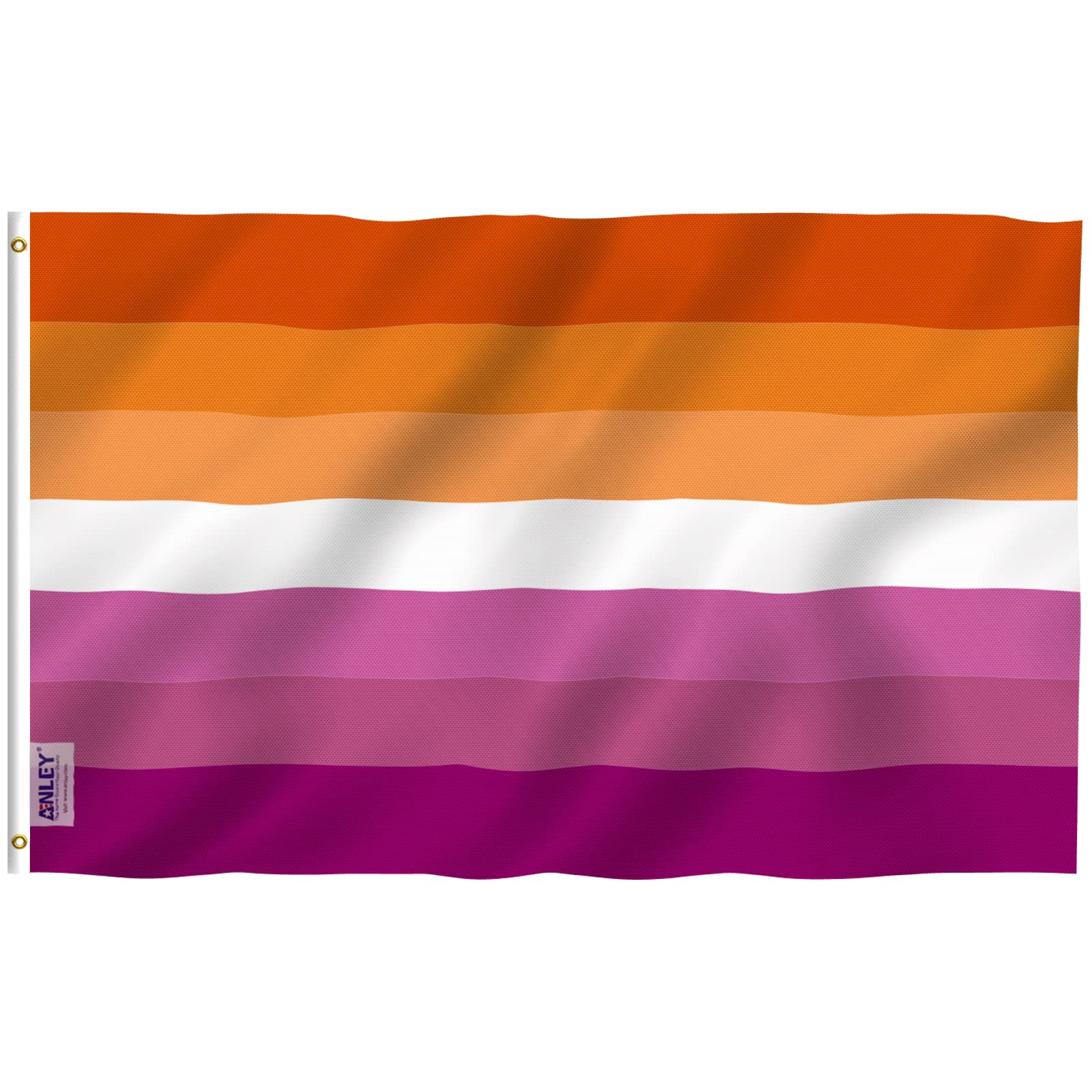 Anley Fly Breeze 3X5 Feet Sunset Lesbian Pride Flag - Vivid Color And Fade Proof - Canvas Header And Double Stitched - Sunset Pr