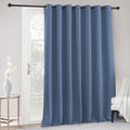 Ryb Home Blackout Patio Sliding Door Curtains - Thermal Insulated Stone Blue Backdrops For Parties Total Privacy Room Darkening