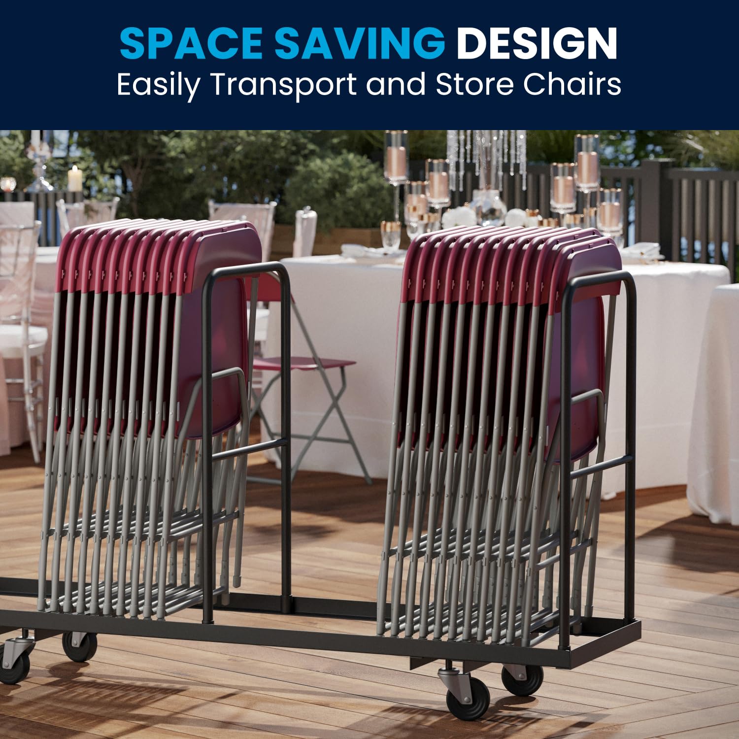 Flash Furniture Hercules Series Plastic Folding Chair - Red - 650LB Weight Capacity Comfortable Event Chair - Lightweight Folding Chair