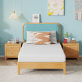 FDW 6 Inch Twin Mattress, Medium Firm Gel Memory Foam, Cooling Ventilated Foam, Pressure Relief, White, Removable Washable Cover