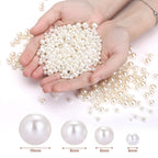 Naler 500Pcs Assorted Pearl Beads With Hole For Jewelry Making Crafts Diy Vase Fillers Table Scatter For Wedding Birthday Party