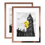 BSRHOME 11x14 Picture Frame 2 Pack, Made of High Definition Plexiglass for 11 x 14 Rose Gold Frames,Display Pictures 8x10 with M