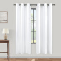 KOUFALL White Room Darkening Curtains 72 Inches Long for Bedroom 80% Blackout Grommet Thermal Insulated Light Blocking Drapes fo
