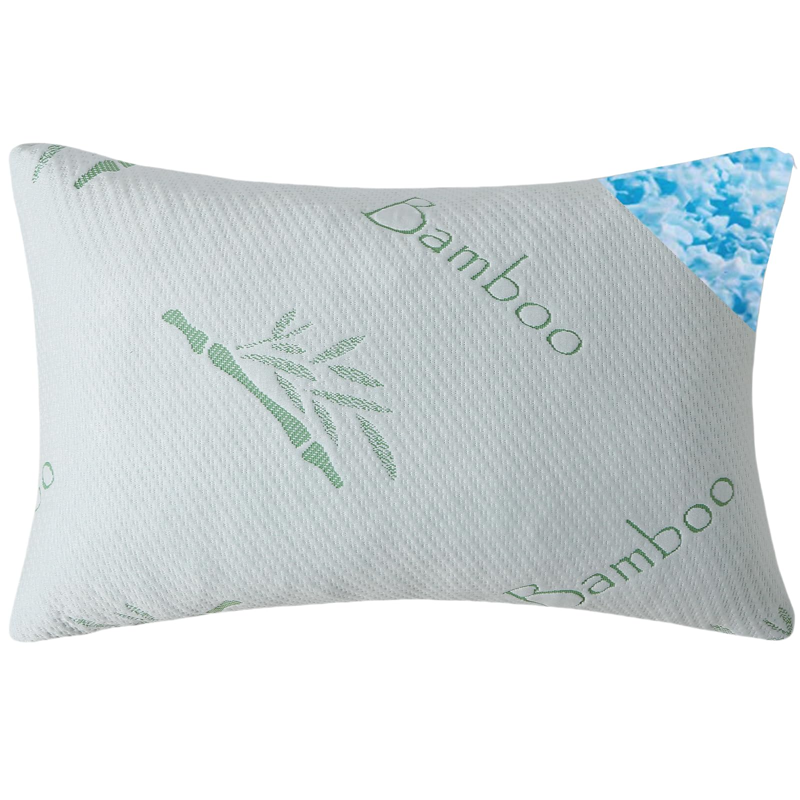 Single Memory Foam Pillows King Size Set Of 1, Cooling Rayon Pillow With Breathable Cover, Bed Pillow For Sleeping 1 Pack, Firm