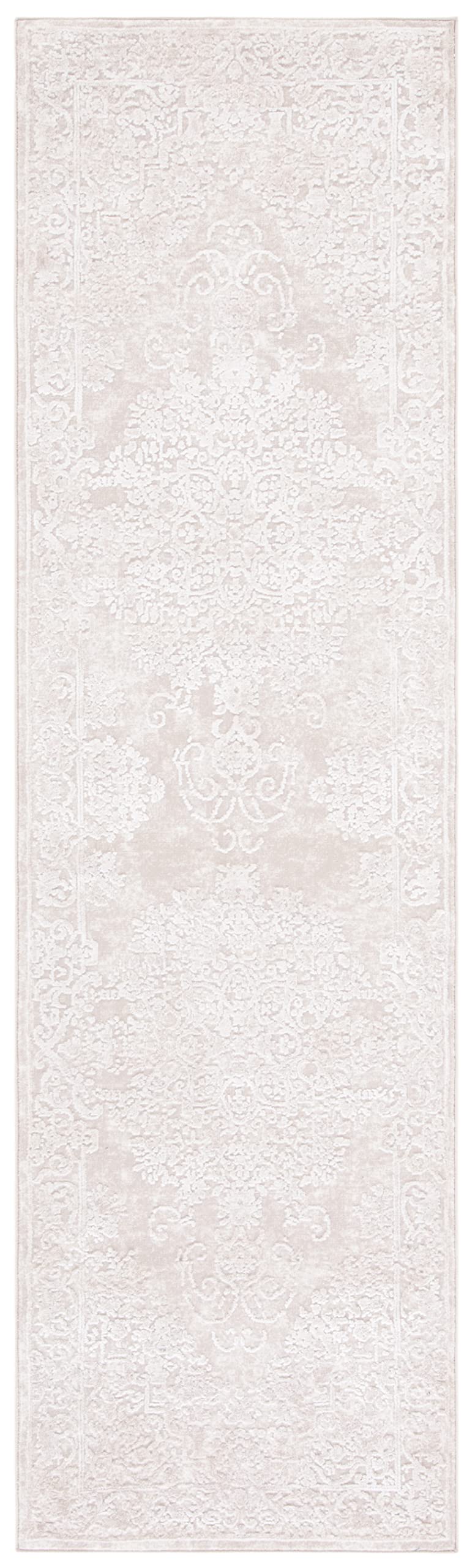 Safavieh Reflection Collection Runner Rug - 2'3'' X 8', Creme & Ivory, Vintage Distressed Design, Non-Shedding & Easy Care, Idea