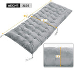 REDCAMP Chaise Lounge Chair Cushion, Grey Velvet, 65"x21", Comfortable Zero Gravity Pad for Indoor/Outdoor Use