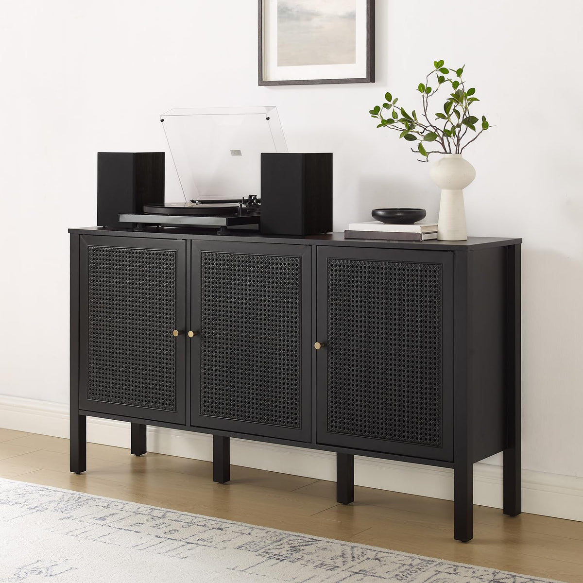 Crosley Furniture Perry Sideboard in Black