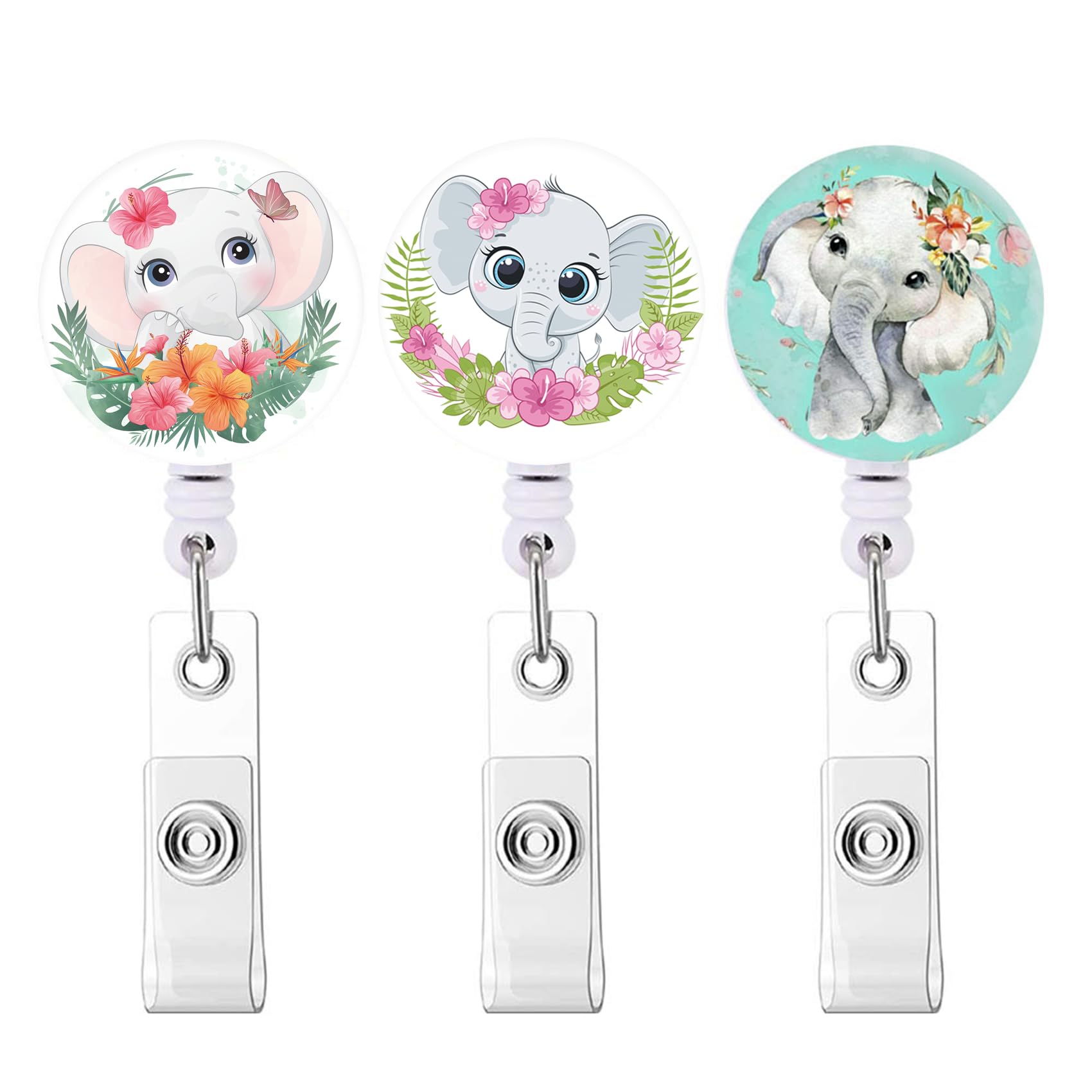 Nurse Badge Reel, Retractable Badge Holder, Badge Clip Id Name Card With Alligator Clip For Office Worker Doctor Nurse (Light Gr