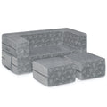Delta Children Serta Perfect Sleeper Convertible Sofa & Play Set for Kids and Toddlers, Modular Foam Couch and Flip Out Lounger 