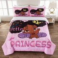 Grat Tioc Cute Black Girl Comforter Set Twin,Black Girl Magic Bedding Set,African American Girl Comforter Set,Afro Black Melanin