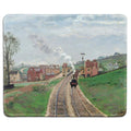Dealzepic - Art Mousepad - Natural Rubber Mouse Pad With Famous Fine Art Painting Of Lordship Lane Railway Train Station Dulwich