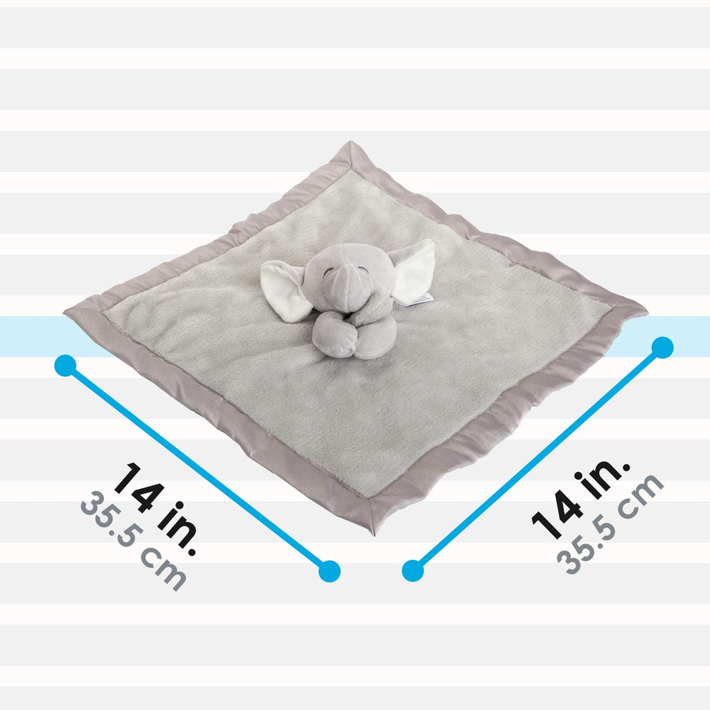 Kids Preferred Carter'S Elephant Plush Stuffed Animal Snuggler Lovey Security Blanket - Gray