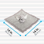 Kids Preferred Carter'S Elephant Plush Stuffed Animal Snuggler Lovey Security Blanket - Gray