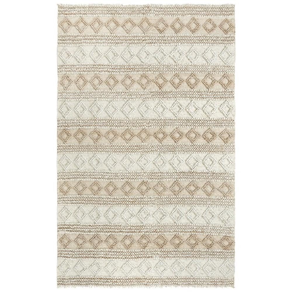 Rizzy Home Alora Decor Sun 7'6" X 9'6" Geometric/Stripe Beige/Tan Woven Area Rug