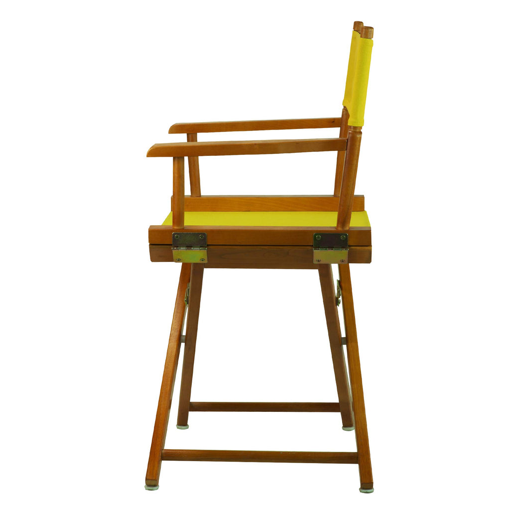 Casual Home Director'S Chair ,Honey Oak Frame/Yellow Canvas,18" - Classic Height