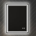 WUENLux 24 x 32 LED Bathroom Mirror wiht Lights Anti-Fog Brightness Dimmable 3 Colors Stepless Bathroom Vanity Mirror Wall Mount