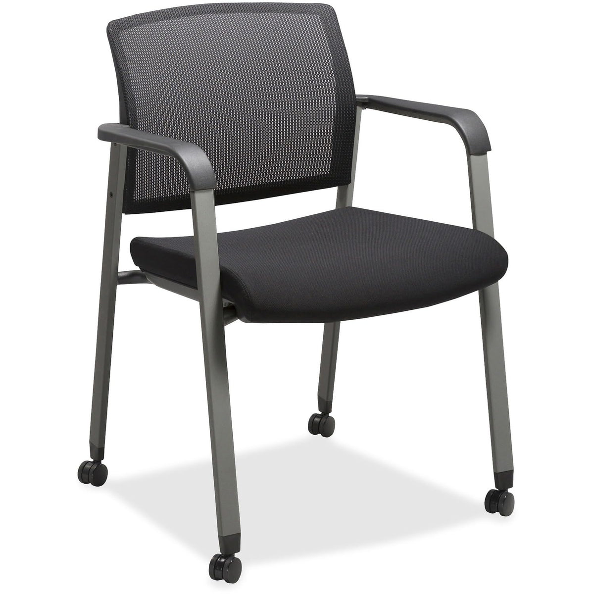 Lorell Mesh Back Guest Chairs With Casters