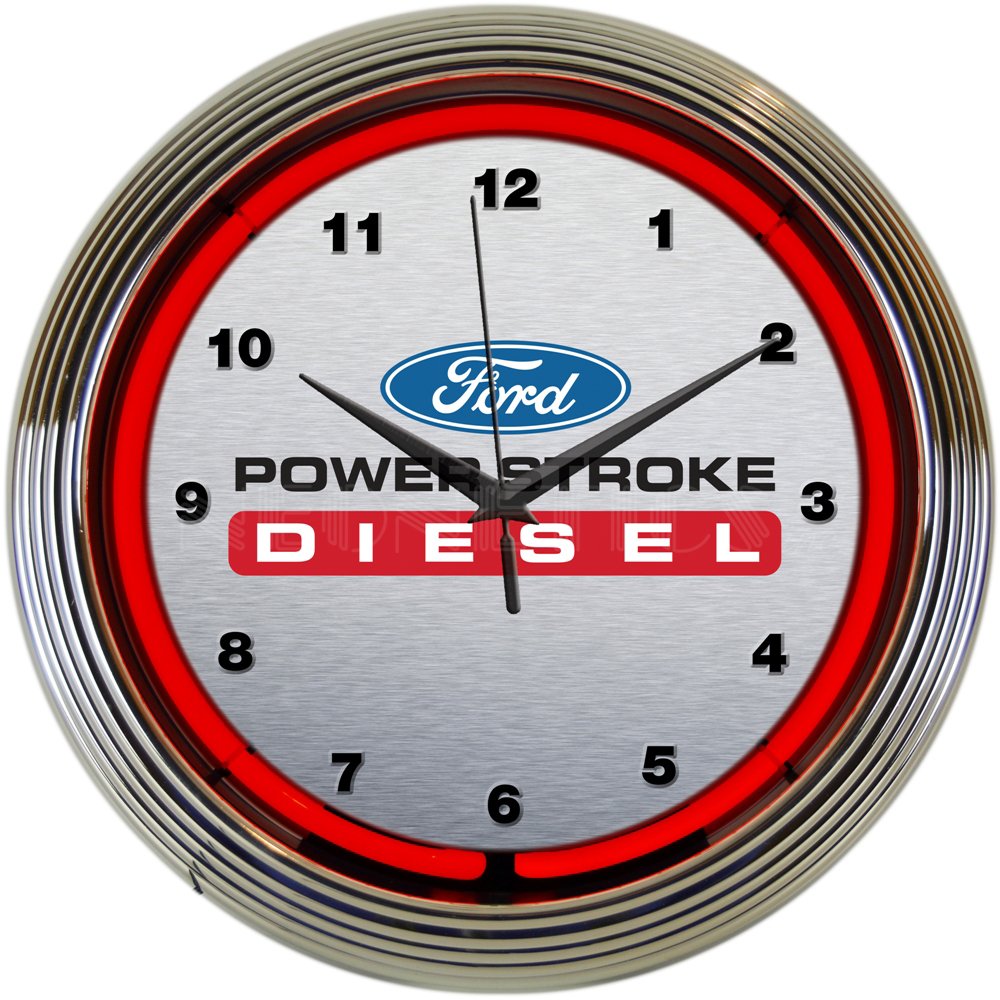 Neonetics 8FRDPS Ford Power Stroke Diesel Neon Clock