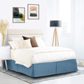 Nestl Blue Heaven Bed Skirt Queen Size - Queen Bed Skirt 14 Inch Drop - Brushed Microfiber Bed Skirts - Hotel Quality Pleated Be