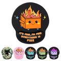 Cute Funny Ergonomic Mouse Pad With Wrist Support, Dumpster On Fire Gel Mouse Pads Wrist Rest, Comfortable Pain Relief Mousepad