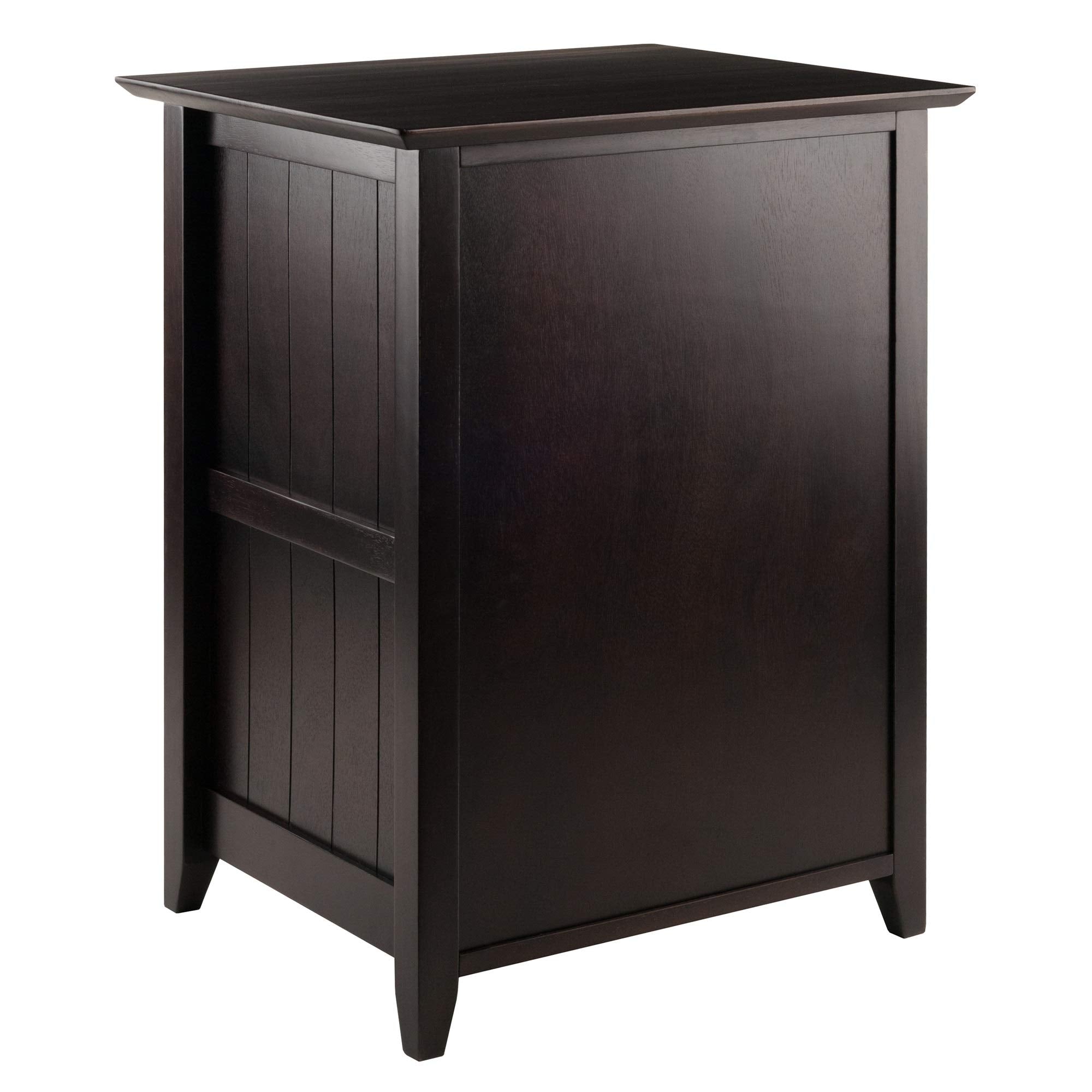 Ergode Wood Burke Home Office File Cabinet - Charming Cottage Style, Legal/Letter Size Files, Storage, Printer Paper Shelf - Dark Coffee Finish.
