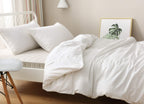 F.Y.Dreams Weighted Blanket Duvet Cover 60X80 Inches With 8 Ties,Zipper On Long Side/100% Cotton, Off-White/Just Duvet Cover