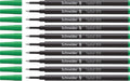 Schneider Topball 850 Refill In Euro-Format For Ink Roller Pen 0.5 Mm Green Pack Of 10