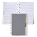Talia Discbound Notebooks, Planner, Customizable, (Clear, Junior (5.5In X 8.5In))