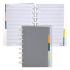Talia Discbound Notebooks, Planner, Customizable, (Clear, Junior (5.5In X 8.5In))